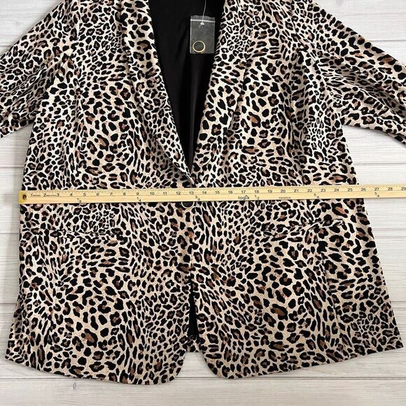 Susan Graver NWT 3XP Leopard Animal Print Knit Jacket - Picture 7 of 12